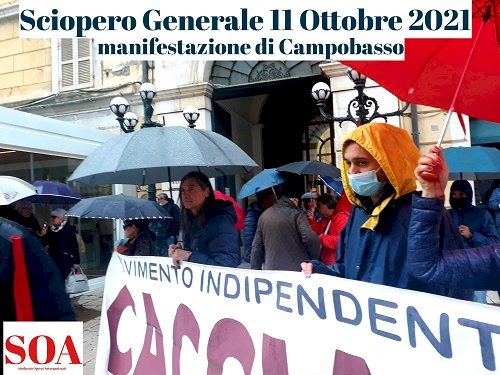 Manifestazione di Campobasso per lo sciopero generale