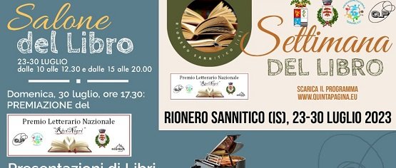 Rionero, al via la Settimana del Libro