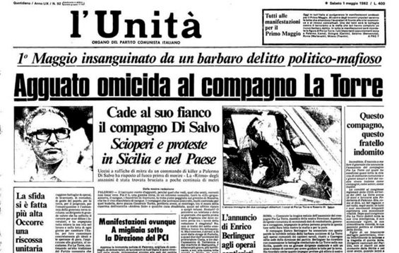 Messaggio del Presidente Mattarella per il 42° anniversario dell'uccisione di Pio La Torre e Rosario Di Salvo