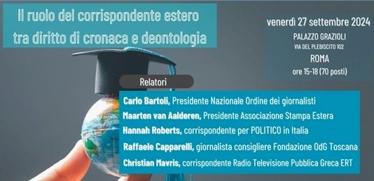 Il ruolo del corrispondente estero tra diritto di cronaca e deontologia