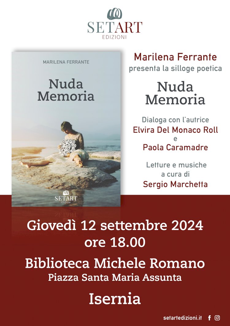 NUDA MEMORIA, presentazione della silloge poetica