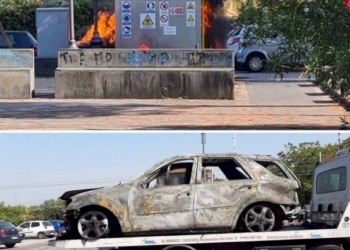 Somma Vesuviana: evitata la tragedia. Auto in fiamme vicino alla cabina del metano