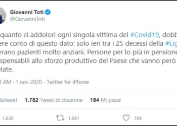Gli anziani? «Non indispensabili allo sforzo produttivo». Parola di Toti
