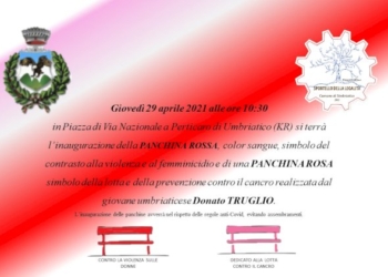 Due panchine in Calabria contro la violenza e il cancro