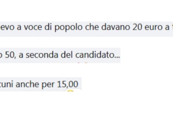 «20 euro a testa», «20 o 50», «alcuni anche per 15»
