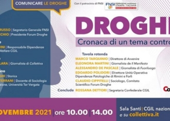 «Droghe, cronaca di un tema controverso», domani l’incontro in Cgil con Fnsi e Collettiva.it