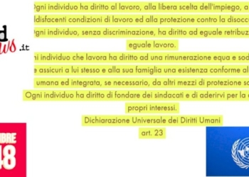 DICHIARAZIONE UNIVERSALE DEI DIRITTI UMANI – art.23