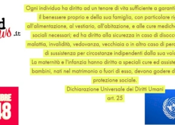 DICHIARAZIONE UNIVERSALE DEI DIRITTI UMANI – art.25