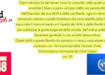 DICHIARAZIONE UNIVERSALE DEI DIRITTI UMANI – art.29