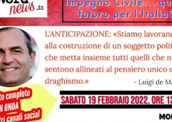 De Magistris: «Mi candiderò alle politiche del 2023»