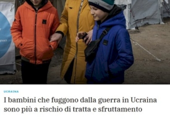Ucraina, denuncia dell’Unicef: bambini a rischio tratta