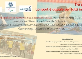 Tre per tre: lo sport è uguale per tutti in estate, appuntamenti nel fine settimana