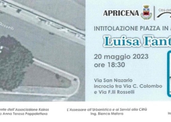 Apricena, una Piazza alla memoria di Luisa Fantasia