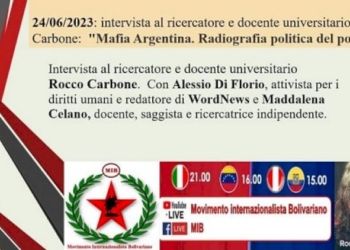 Il 24 giugno evento online «Mafia argentina. Radiografia politica del potere»