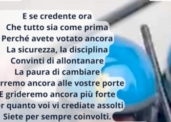 Per quanto voi vi crediate assolti siete per sempre coinvolti