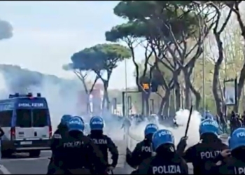VIDEO ESCLUSIVO. Le immagini degli scontri tra romanisti e laziali