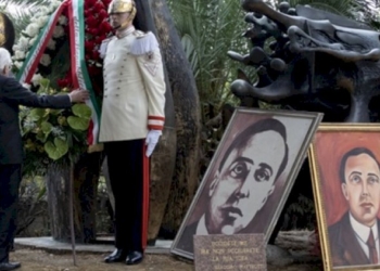 Il Presidente Mattarella depone una corona di fiori sul monumento in memoria dell’On. Giacomo Matteotti, in occasione del centesimo anniversario della morte