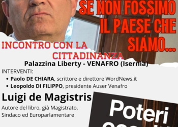 Luigi De Magistris presenta Poteri Occulti a Venafro: Dioghenes e Auser in prima linea per la legalità