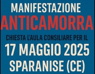 Sparanise, il 17 maggio 2025 manifestazione anticamorra con Minieri e Tanzarella