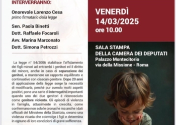 Affidamento esclusivo nei casi di violenza familiare: presentazione della proposta di legge alla Camera dei Deputati