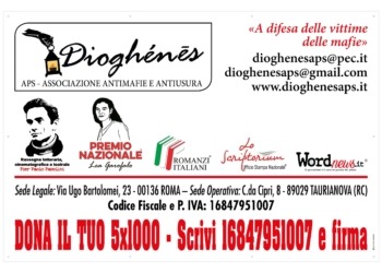 Dioghènēs APS: “A difesa delle vittime delle mafie”. Sostieni la cultura della legalità con il tuo 5×1000
