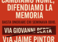 Cambiare Via Giovanni Berta a Isernia: la proposta di intitolazione a Jaime Pintor