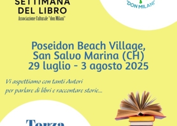 San Salvo accende la cultura: al via la terza edizione de “La Settimana del Libro” dal 29 luglio al 3 agosto 2025