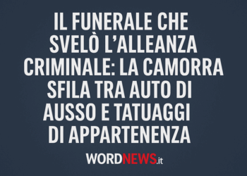 Il funerale che svelò l’alleanza criminale: la camorra sfila tra auto di lusso e tatuaggi di appartenenza