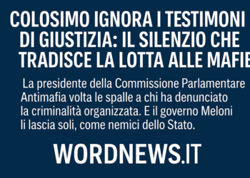 Colosimo ignora i testimoni di giustizia: il silenzio che tradisce la lotta alle mafie