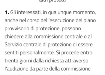Trenta giorni, un paio di telefonate ai testimoni di giustizia: la 6/2018 tradita