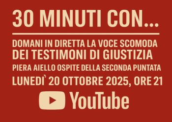 “30 minuti con…”: domani in diretta la voce scomoda dei testimoni di giustizia