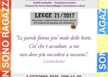 “I giovani e i pericoli della rete: una legge chiamata Carolina” – A Villa Imbonati un incontro per educare, prevenire e ricostruire comunità