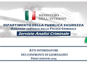 Giornalisti sotto attacco: +76% di atti intimidatori nel 2025. L’allarme della Criminalpol