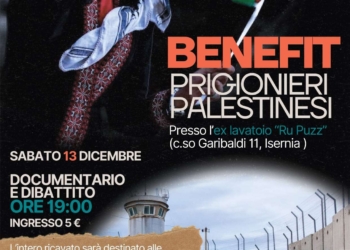 Benefit per i prigionieri palestinesi: Isernia si schiera dalla parte dei diritti umani