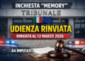 Inchiesta “Memory” (tra gli imputati il presidente della Regione Molise): l’udienza preliminare rinviata al 12 marzo