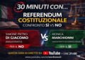 Referendum costituzionale, questa sera a “30 minuti con…” il confronto in diretta tra il Sì e il No