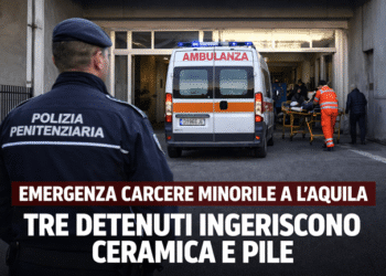 Tre detenuti ingeriscono ceramica e pile nel carcere minorile dell’Aquila: esplode il caso sicurezza