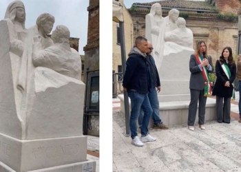 Monteodorisio, inaugurata statua dedicata all’incontro di Dante e Virgilio con Sordello da Goito