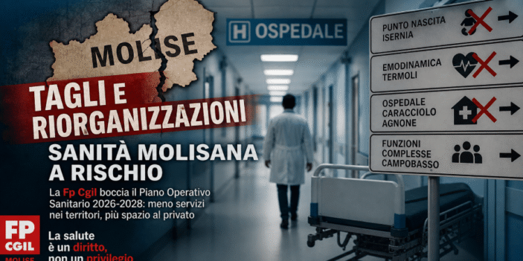 Sanità molisana, la Fp Cgil contro il Piano 2026-2028: “Non serve ai pazienti, arretra il pubblico e favorisce il privato”