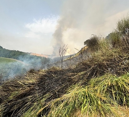 A Fresagrandinaria fiamme lambiscono abitazioni, a Furci collina devastata
