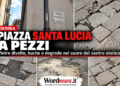 Isernia, piazzetta Santa Lucia nel degrado: pietre divelte, buche e pavimentazione distrutta nel cuore del centro storico