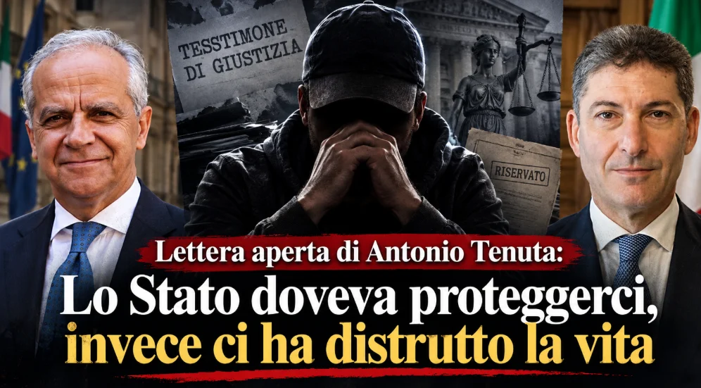 Lettera aperta di Antonio Tenuta: «Lo Stato doveva proteggerci, invece ci ha distrutto la vita»